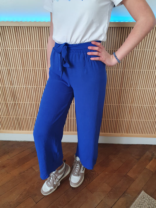 Pantalon fluide SEOUL (bleu roi)
