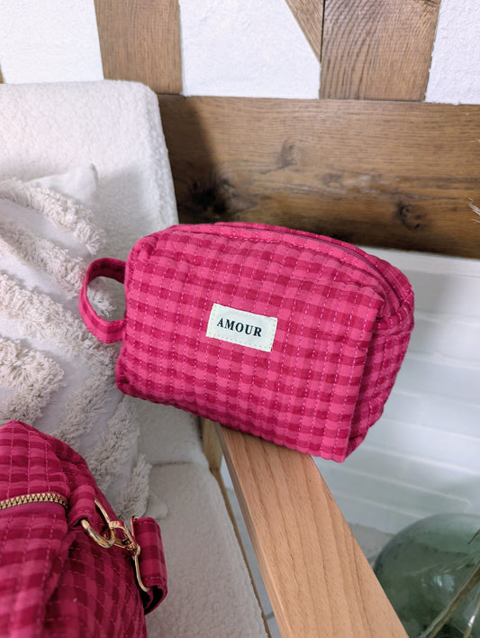 Trousse de voyage AMOUR (fushia)