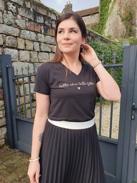 T-shirt TELLE MERE (noir/or)