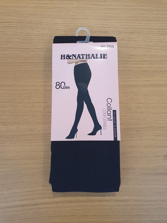 Collants opaques noirs pour femme taille unique