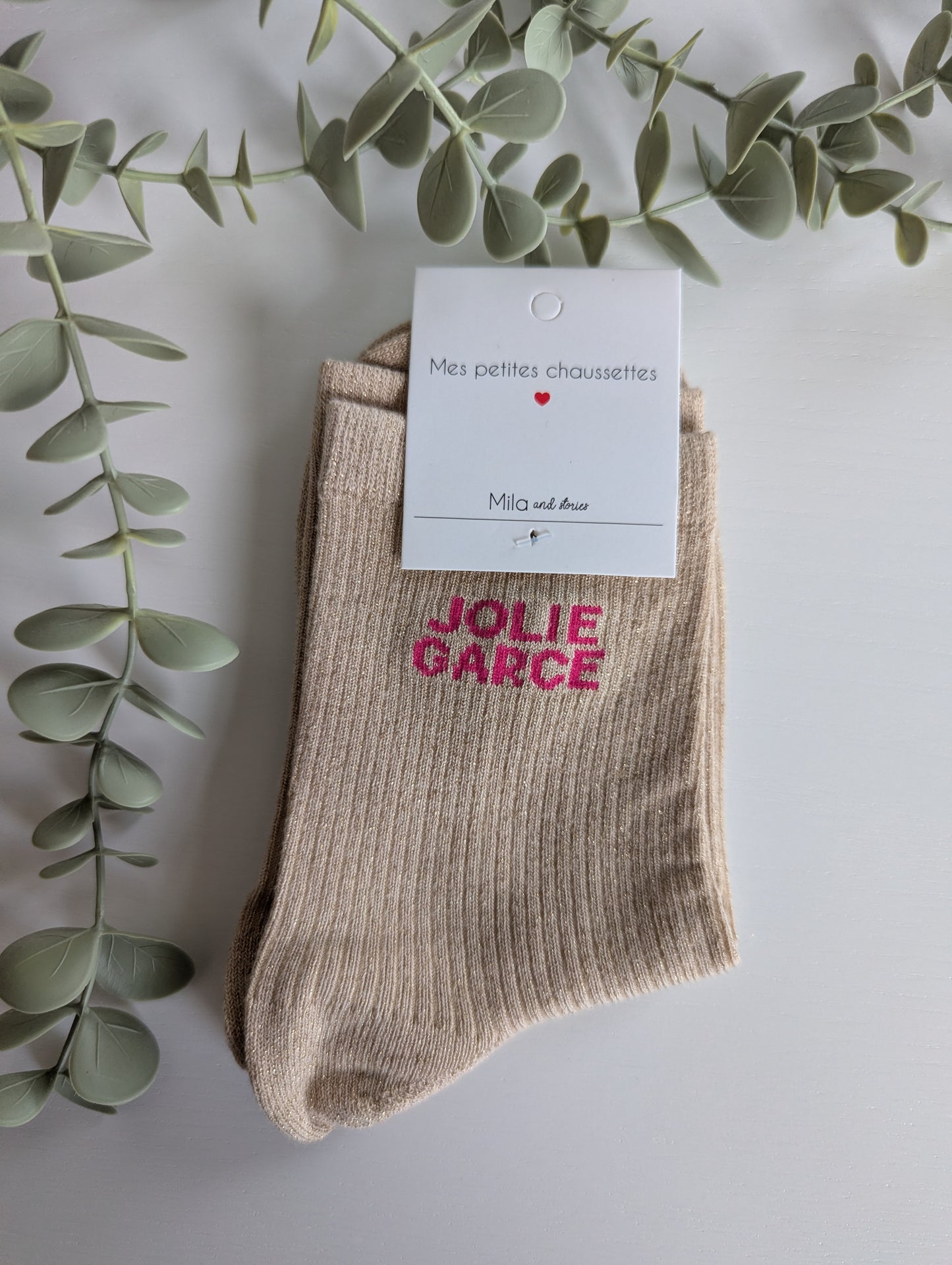 Chaussettes Jolie garce taille unique paillettes femme