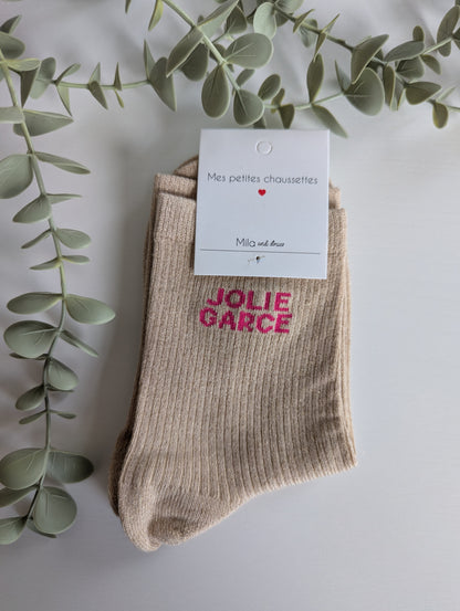 Chaussettes Jolie garce taille unique paillettes femme