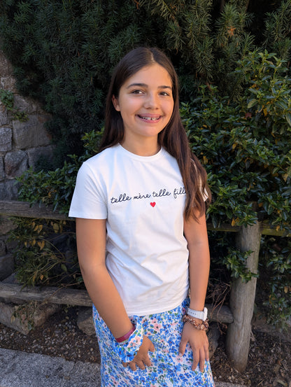 T-shirt TELLE FILLE (blanc/bleu)