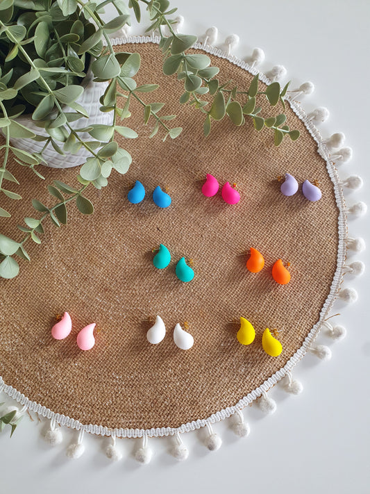Boucles d'oreilles multicolores forme de goutte pep's