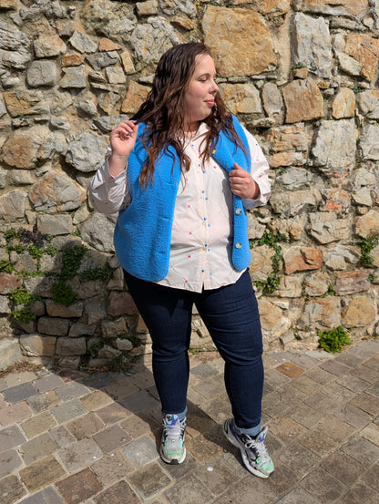Gilet QUIMPER Curvy (bleu clair)