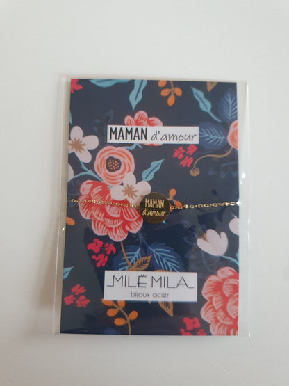 Bracelet maman pour fête des mères idée cadeau avec carte