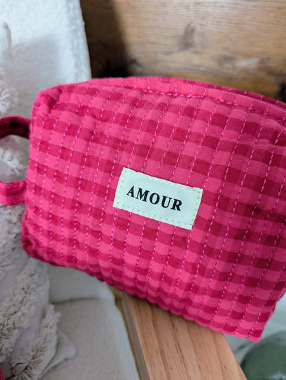 Trousse de voyage AMOUR (fushia)