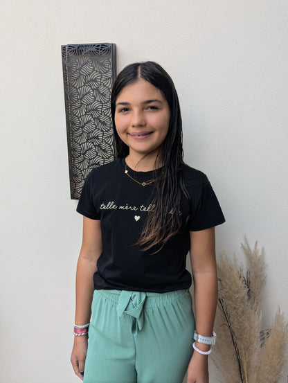 T-shirt TELLE FILLE (noir/doré)