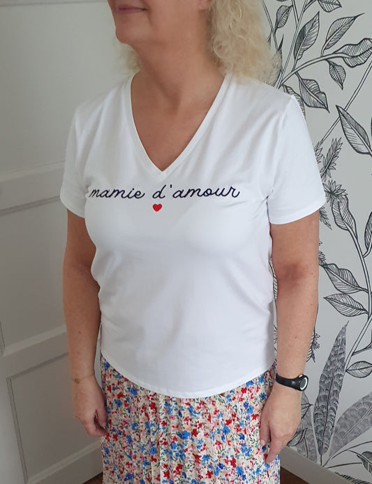 T-shirt mamie d'amour pour femme bonne fête des grand-mères