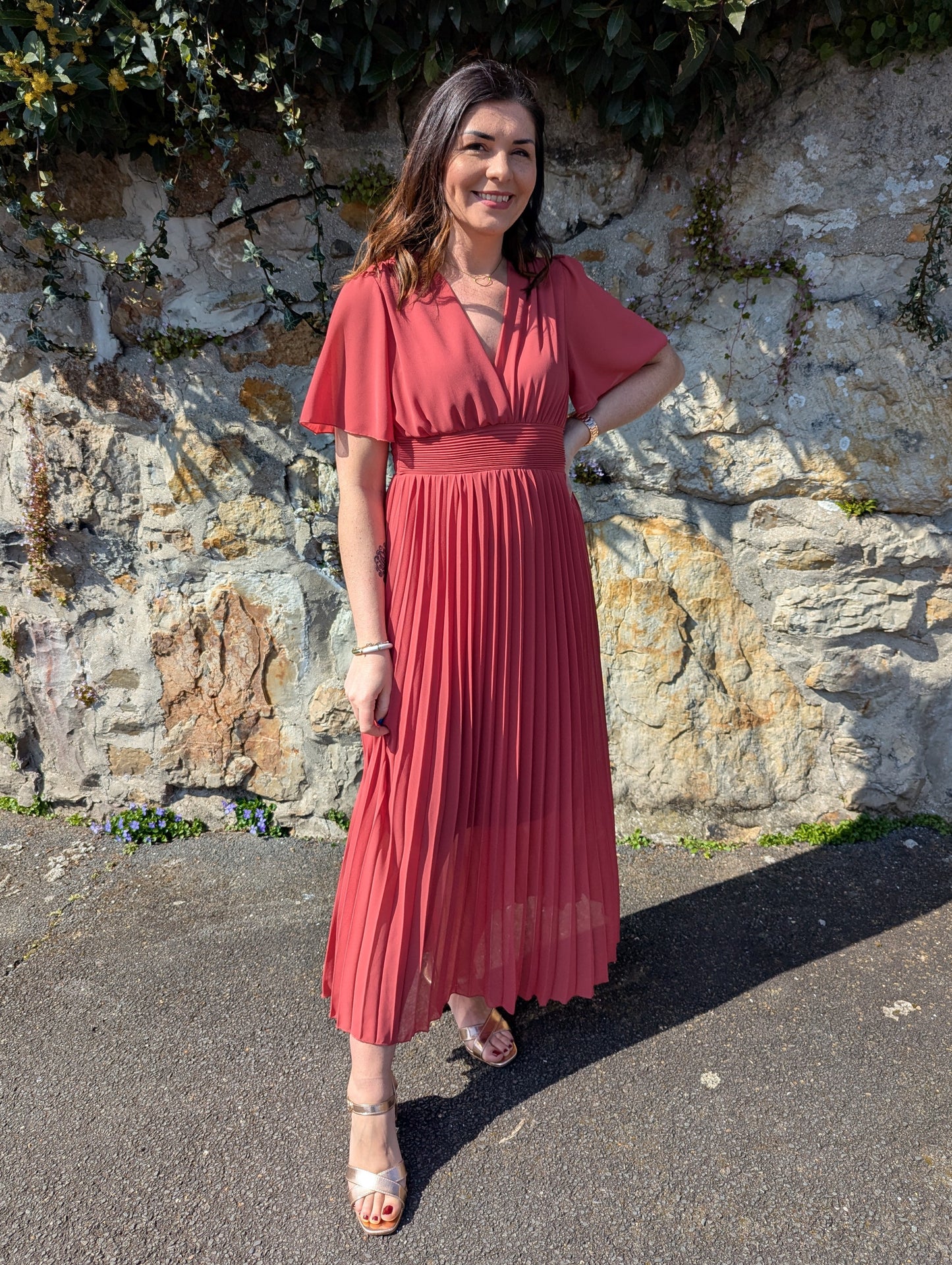 Robe longue SINGAPOUR (framboise)