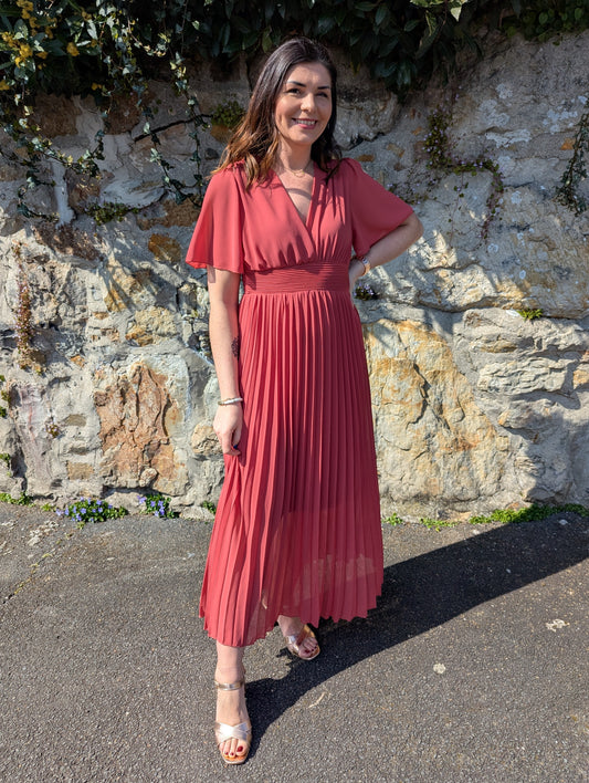 Robe longue SINGAPOUR (framboise)