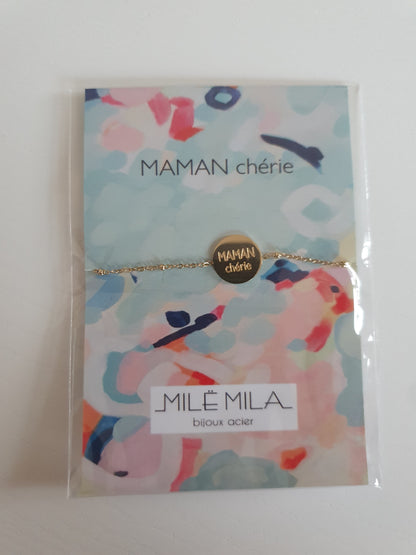 Bracelet maman pour fête des mères idée cadeau avec carte
