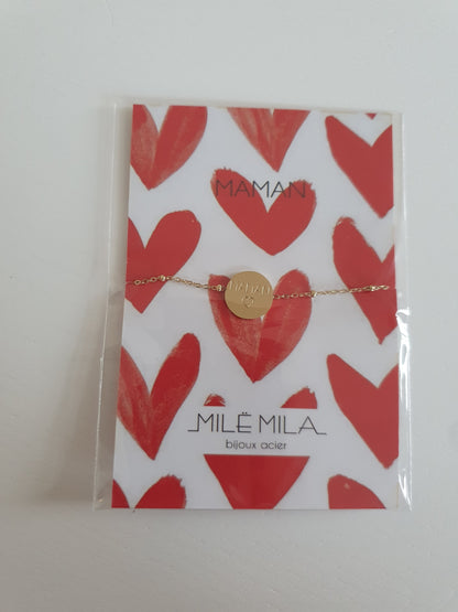 Bracelet maman pour fête des mères idée cadeau avec carte