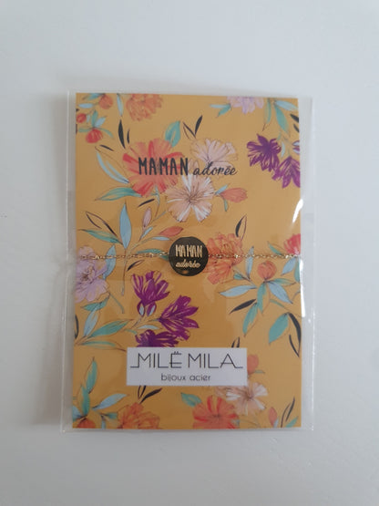 Bracelet maman pour fête des mères idée cadeau avec carte