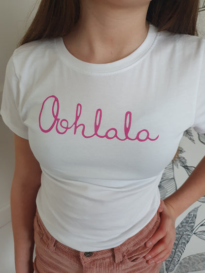 T-shirt OOHLALA (blanc/fushia)