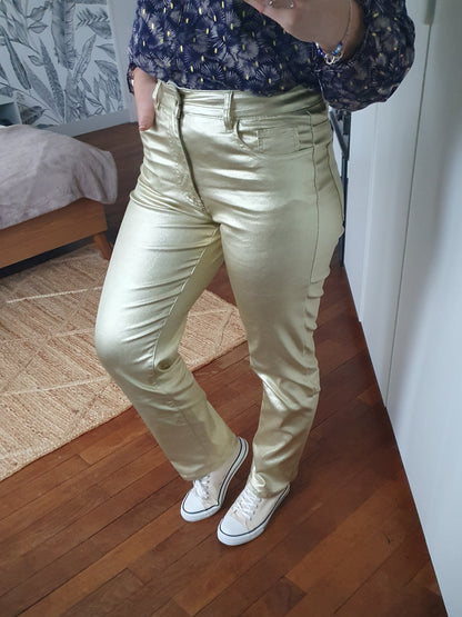 Pantalon simili doré BUDAPEST