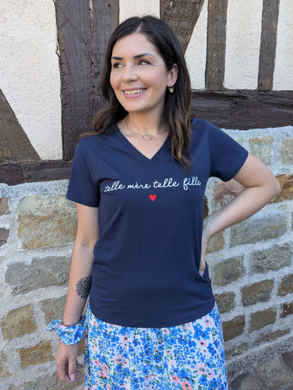 T-shirt TELLE MERE (marine/blanc)